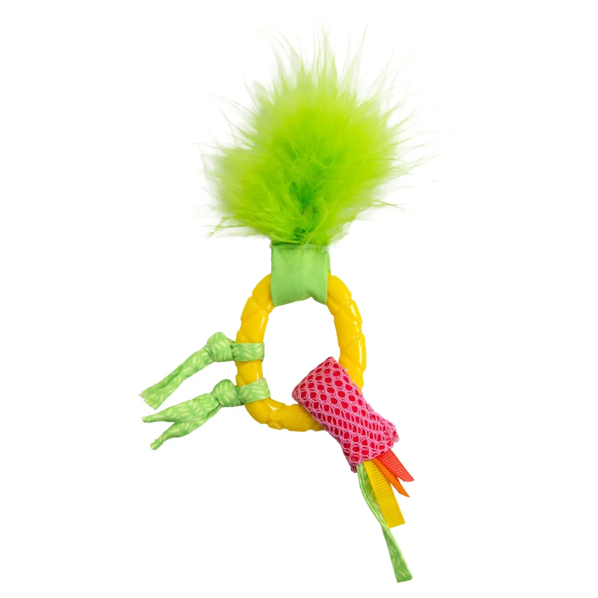 Catstages Dental Pineapple Teether Cat Toy | Textured Mesh & Catnip Oil Infused for Teething Relief - main product image