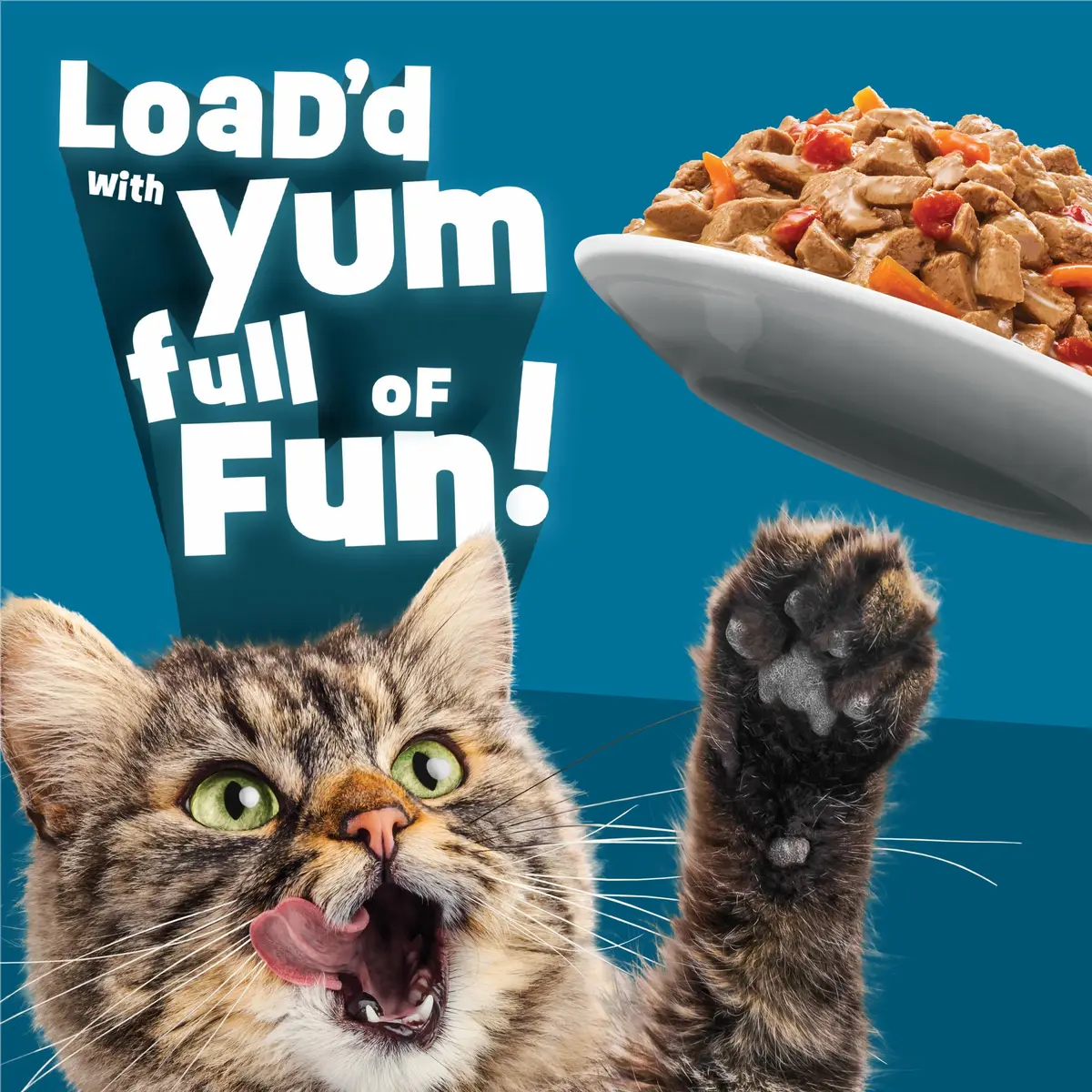 Friskies Fully Load'd Wet Cat Food Chicken 24 Count | Chunky in Savory Gravy for Adult Cats - view 5