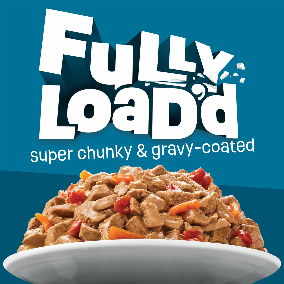 Friskies Fully Load'd Wet Cat Food Chicken 24 Count | Chunky in Savory Gravy for Adult Cats - view 2