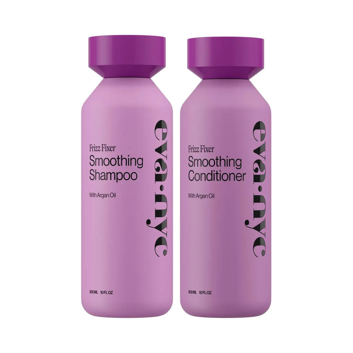 Eva NYC Anti-Frizz Shampoo and Conditioner Set with Argan Oil + Sunflower Seed Oil – Sulfate-Free, Vanilla Scent, 10 fl oz (Pack of 2) for Frizzy, Thick Hair - main product image