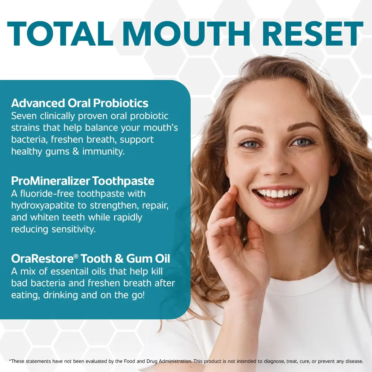 Great Oral Health System Dentist Formulated Oral Care Kit with Nano Hydroxyapatite Toothpaste, Mouthwash Concentrate & Oral Probiotics | 3-Piece Set - view 3