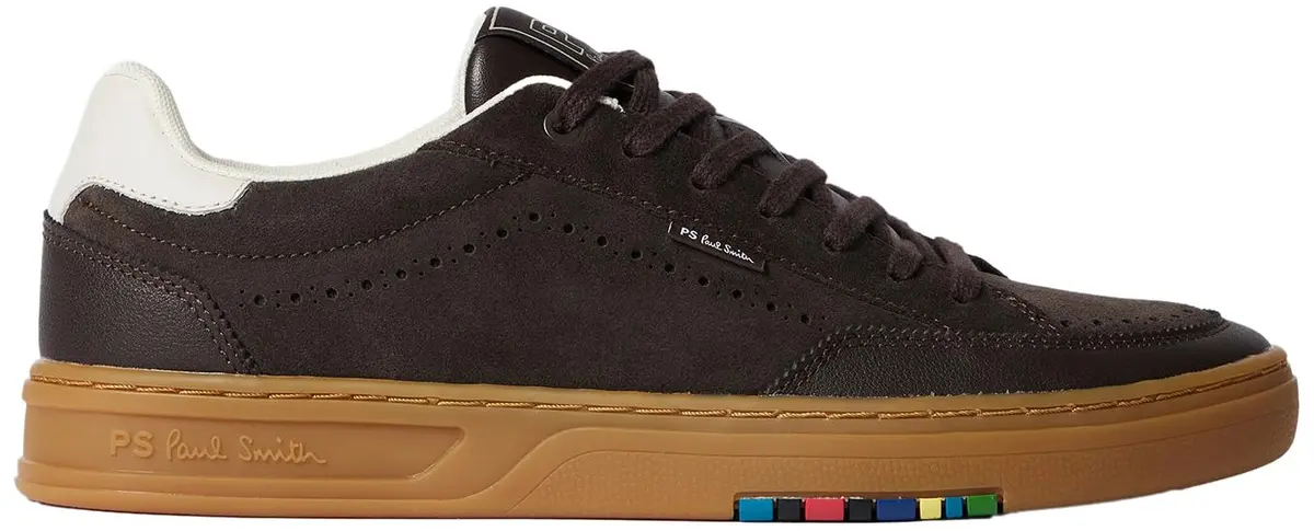 Paul Smith PS Mens Shoe HILLSTAR Dark Brown 9 | Casual Athletic Sneakers with Leather Upper - main product image