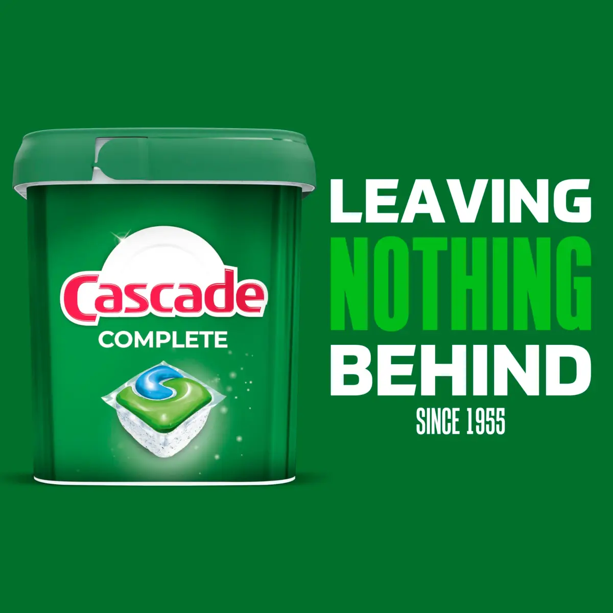 Cascade Complete Action Dishwasher Detergent Pods 43 Count | Powerful Grease Removal & Pipe Safe - view 3