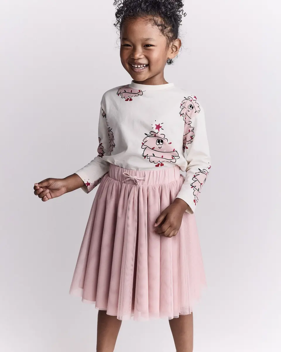 Otter Avenue Girl Twirl Skirt, Sandbank Pink, 2T | Fully Lined, 2 Layers Tulle, Elastic Waist, OEKO-TEX Certified - view 2