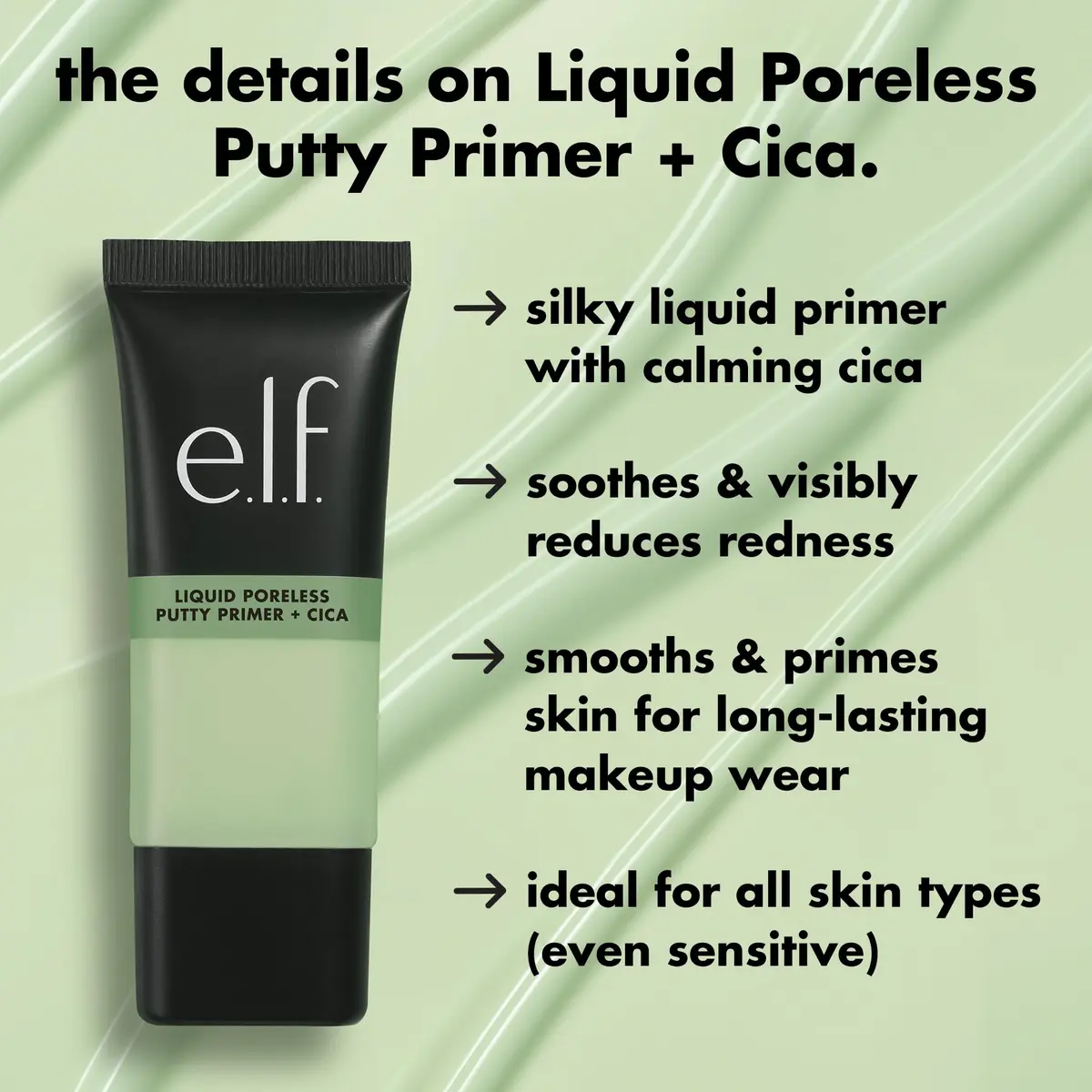 e.l.f. Liquid Poreless Putty Primer + Cica 27.8ml (0.94 Fl Oz) | Soothes Redness & Grips Makeup - view 2