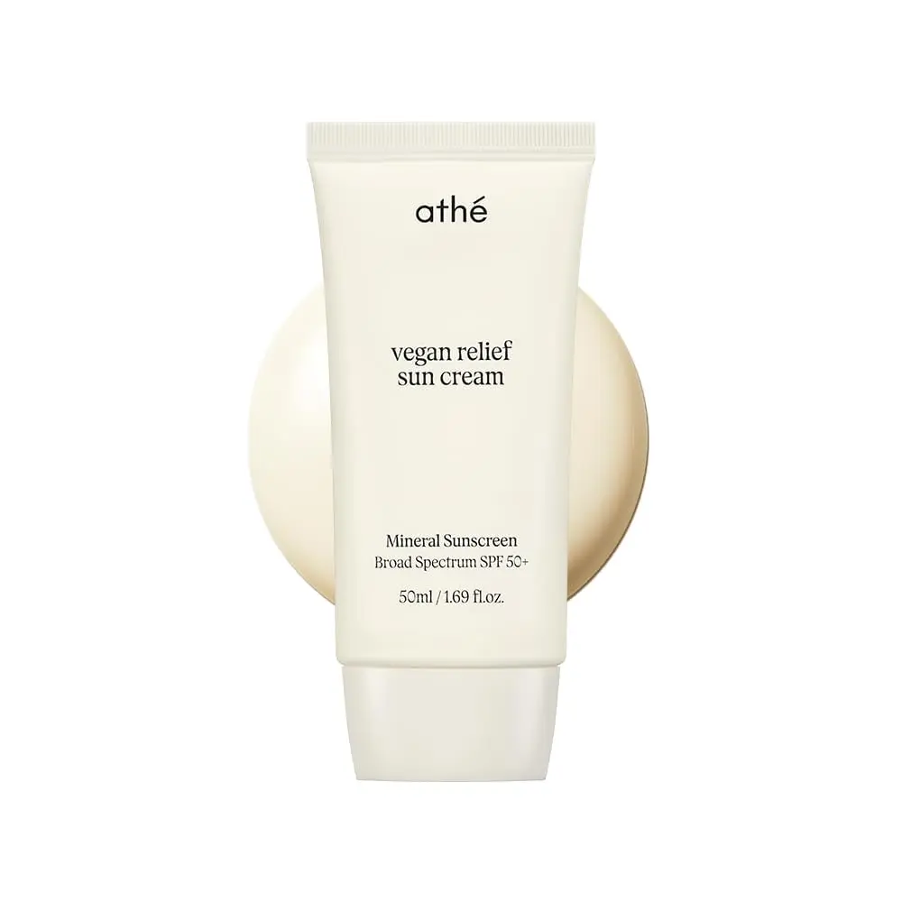 athé Vegan Relief Sun Cream SPF 50+ | Mineral Sunscreen | Sensitive Skin - main product image