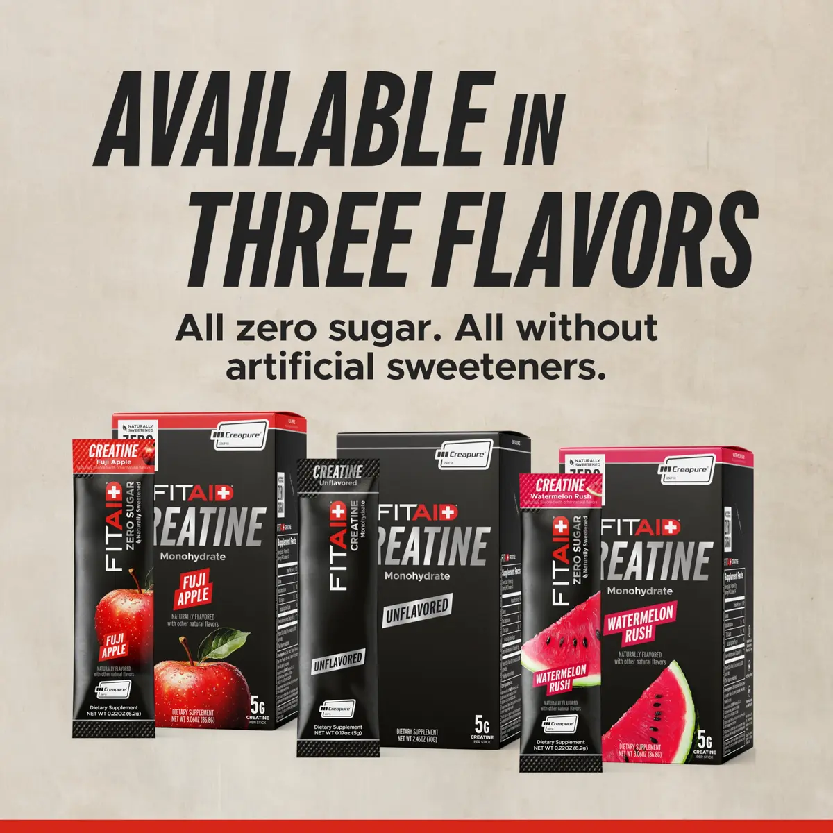 LIFEAID FITAID Creatine Powder, Fuji Apple | 14 Stick Packs, 5g Creatine, Vegan & Paleo (0.22 oz/6.2 g each) - view 8