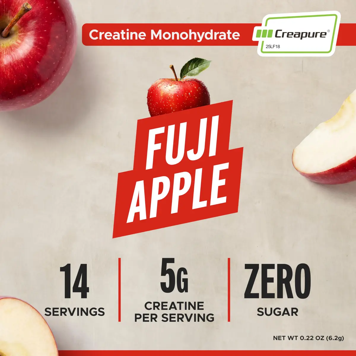 LIFEAID FITAID Creatine Powder, Fuji Apple | 14 Stick Packs, 5g Creatine, Vegan & Paleo (0.22 oz/6.2 g each) - view 2