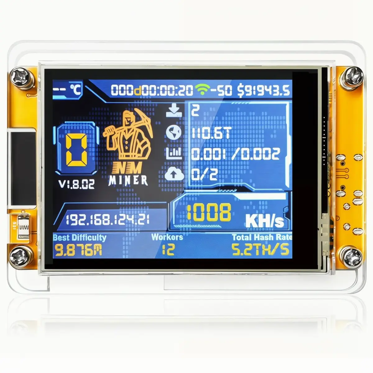 Cryptovolmine NM Miner Bitcoins Miner Upgrade 1001KH/S 2.8 inch Color Display DIY Solo Miner Crypto Miner Home Use BTC - main product image