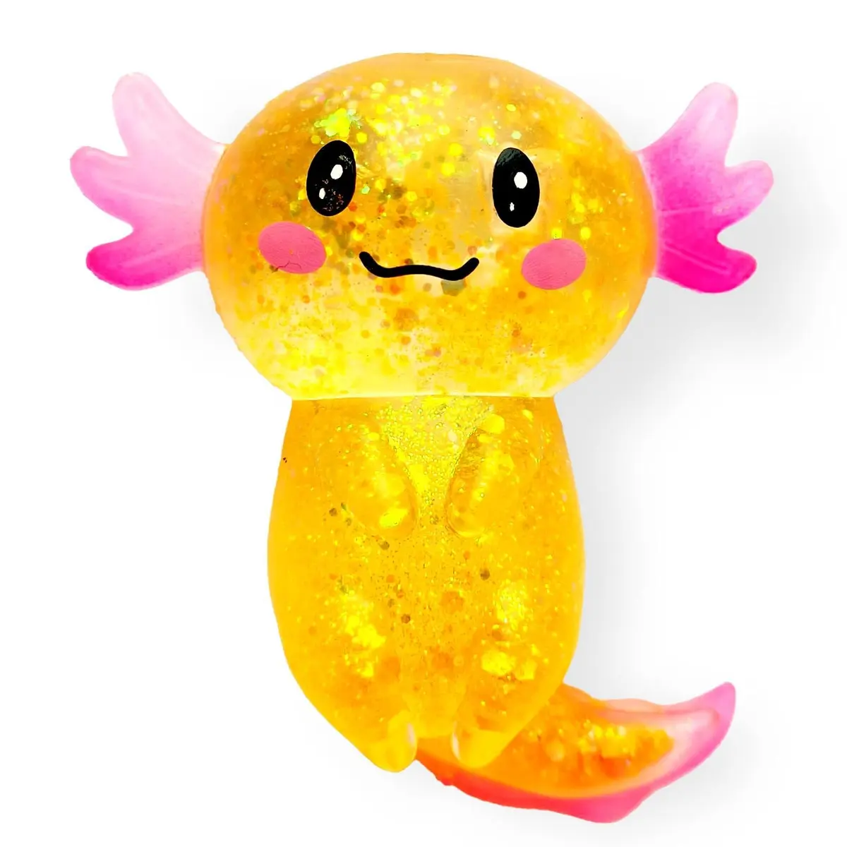 Puffwize Orange Axolotl Squishy Stress Relief Toy | ASTM-Tested Non-Toxic TPR for Kids & Adults - main product image