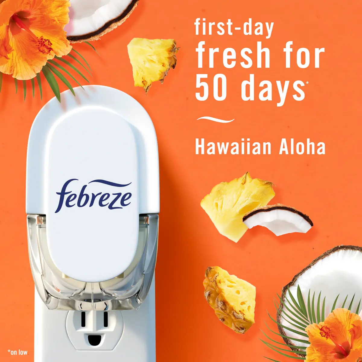 Febreze Hawaiian Aloha Scented Oil Refills, 4 Count (3.5 Fl Oz Total) | Fade Defy Technology Lasts 50 Days - view 3