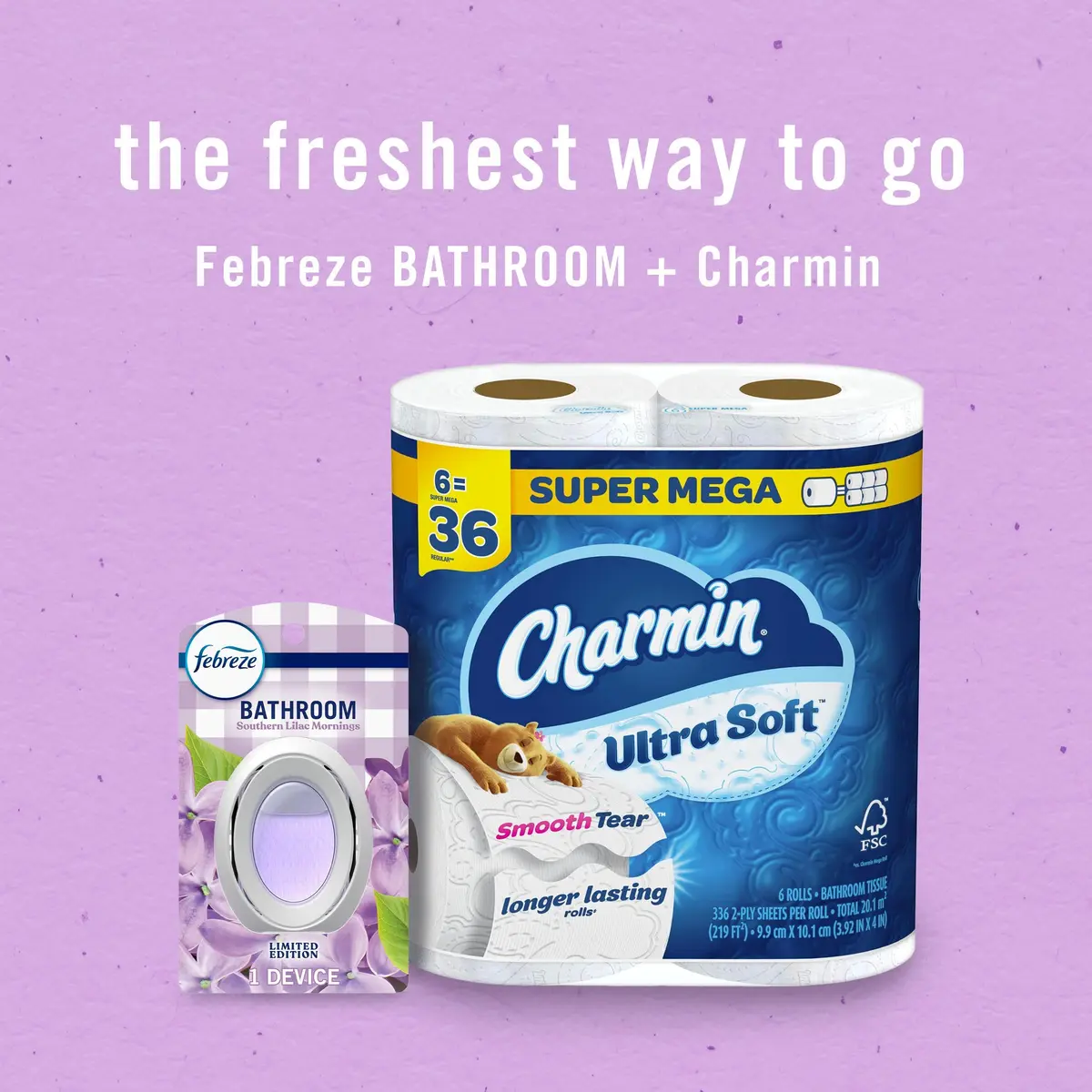 Febreze Bathroom Air Freshener Lilac & Peach Scents 4ct | Odor Fighting Plug-In Alternative for Small Spaces - view 9