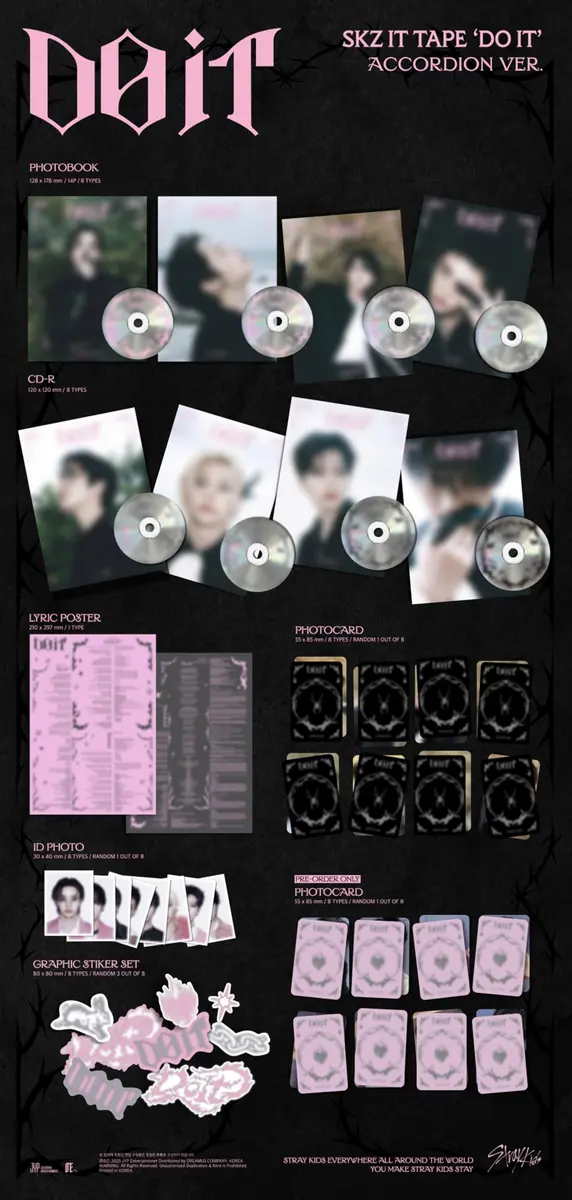 Koread Stray Kids SKZ IT TAPE DO IT Album (ACCORDION - CHANGBIN Ver.) 8 Items | Supports Chart Performance & Sealed Packaging - view 2
