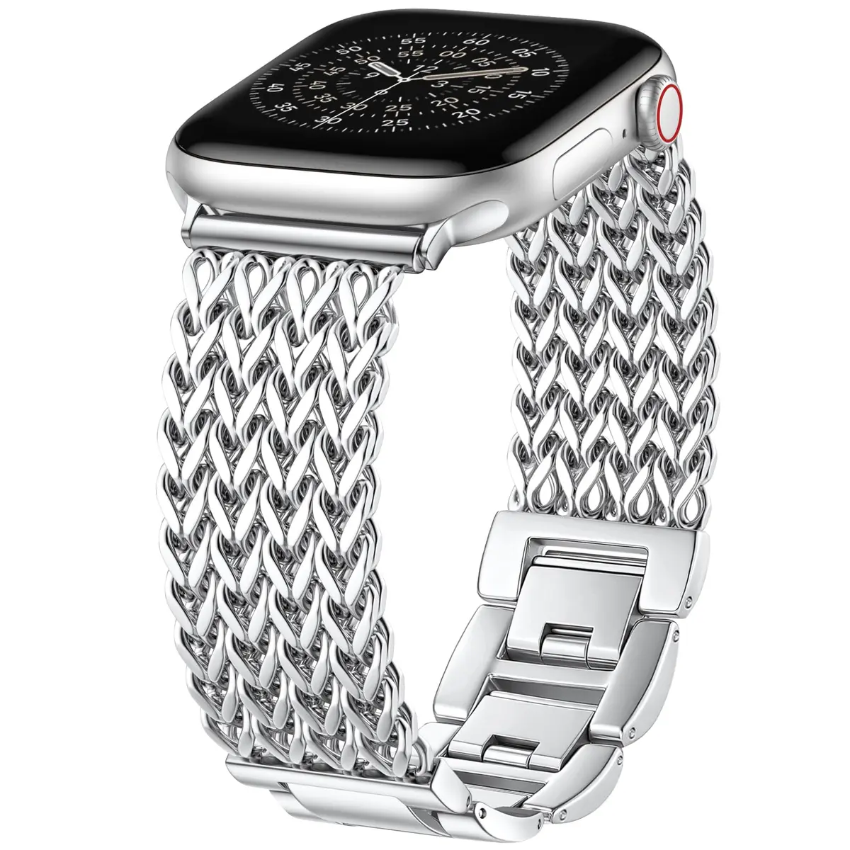 SNBLK Metal Band Compatible with Apple Watch Series 11/10/9/8/7/6/5/4/3/2 40mm-49mm | Dressy Stainless Steel Link Bracelet - main product image