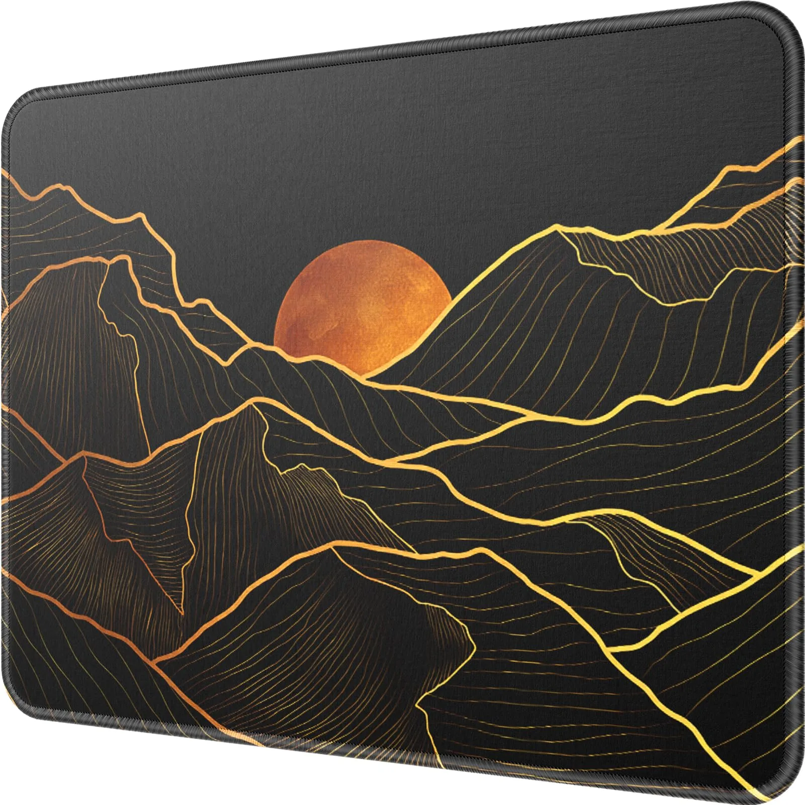 MROCO Golden Rise Mouse Pad with Stitched Edges, 8.5 x 11 Inch | Smooth Glide & Precise Control - main product image
