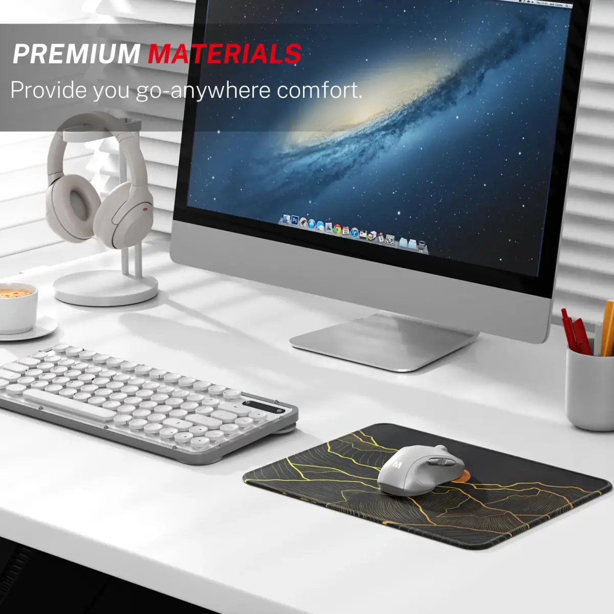 MROCO Golden Rise Mouse Pad with Gel Wrist Rest | 21.6cm x 27.9cm (8.5 x 11 Inch) - view 6
