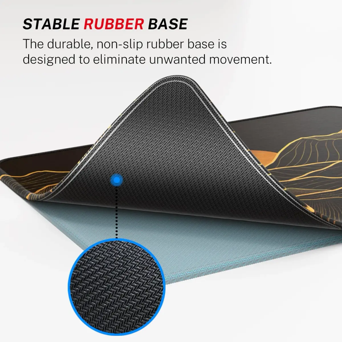 MROCO Golden Rise Mouse Pad with Gel Wrist Rest | 21.6cm x 27.9cm (8.5 x 11 Inch) - view 4