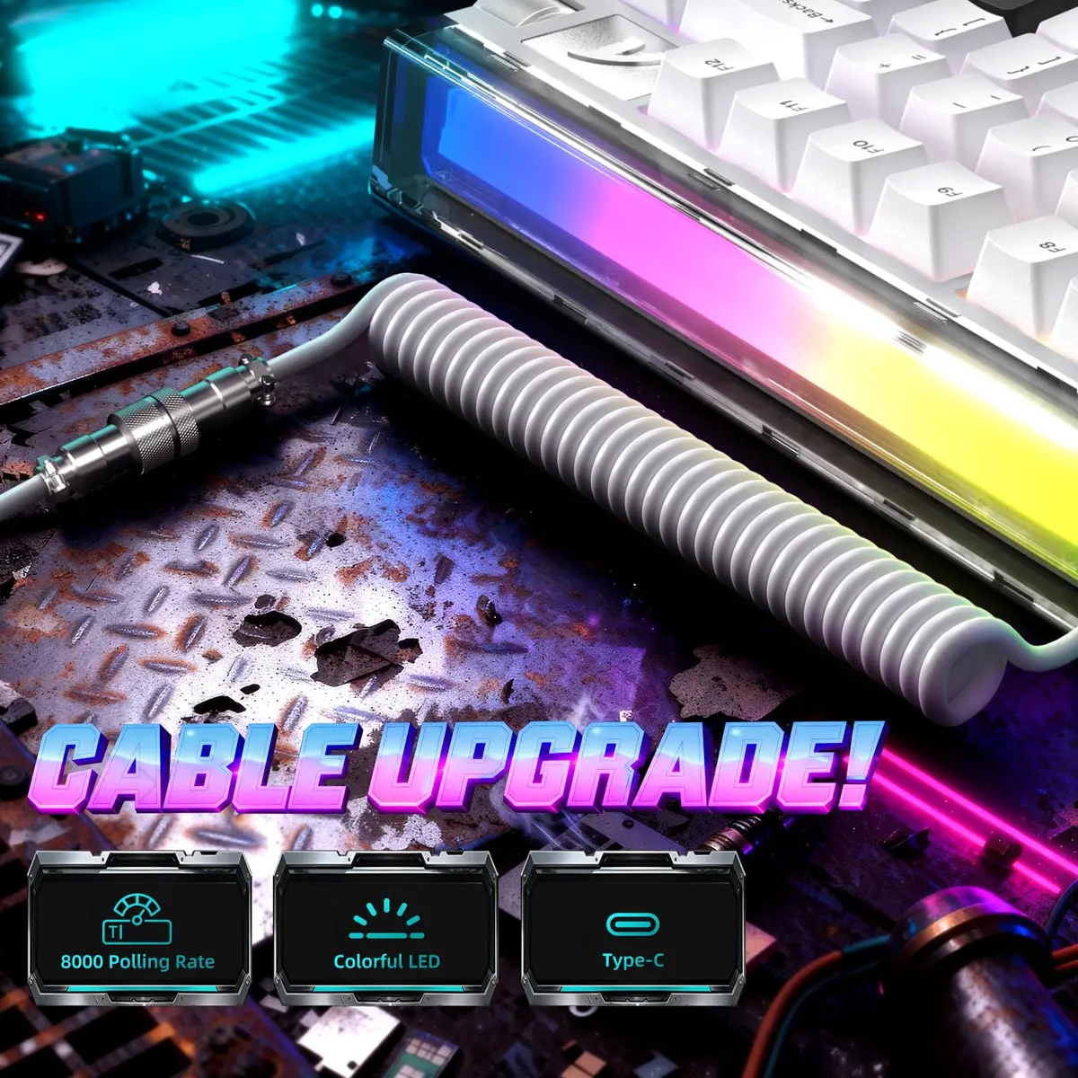 ATTACK SHARK R85 HE Magnetic Wired Gaming Keyboard 75% Layout | 8000Hz Polling Rate, 0.005mm RT Precision - view 8