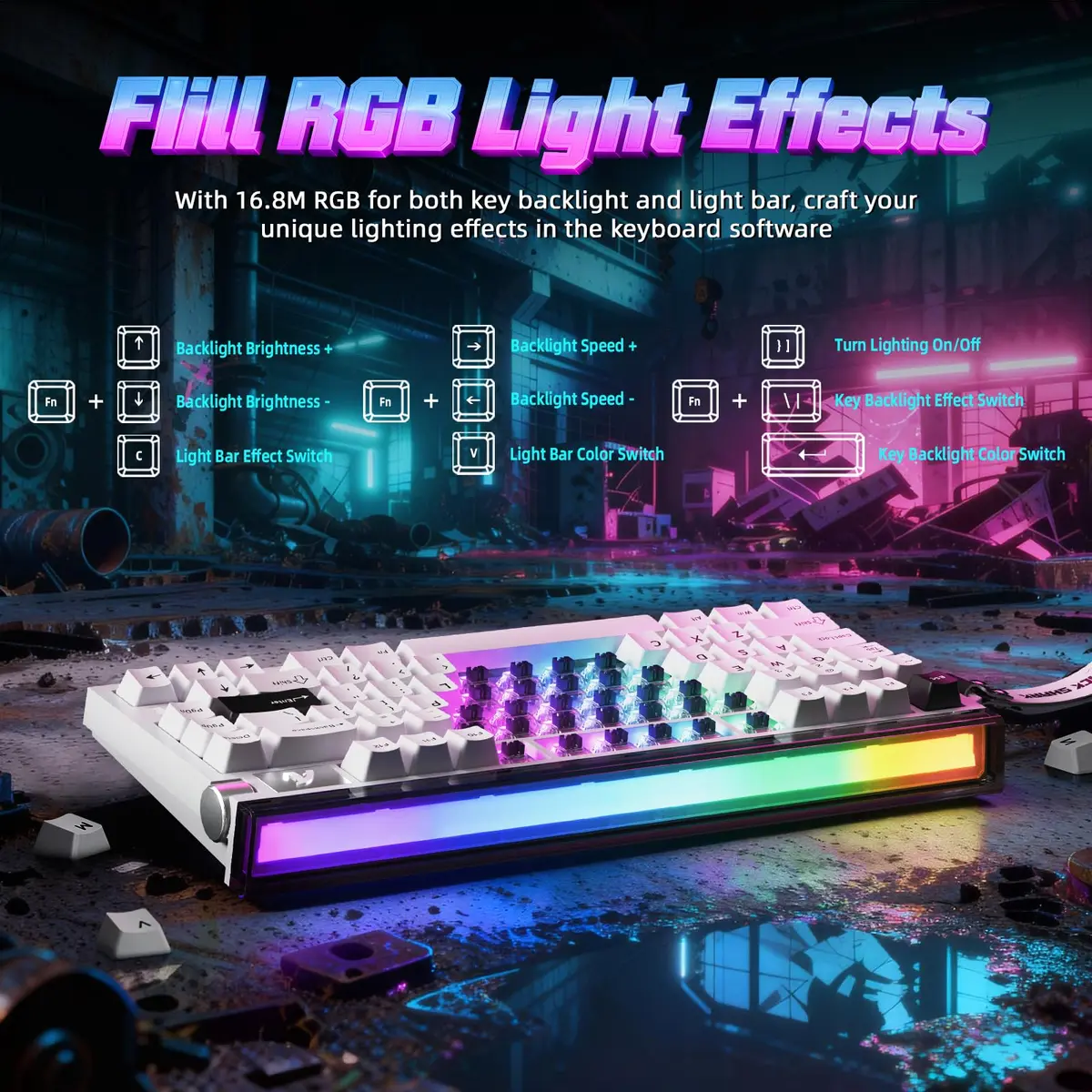 ATTACK SHARK R85 HE Magnetic Wired Gaming Keyboard 75% Layout | 8000Hz Polling Rate, 0.005mm RT Precision - view 9