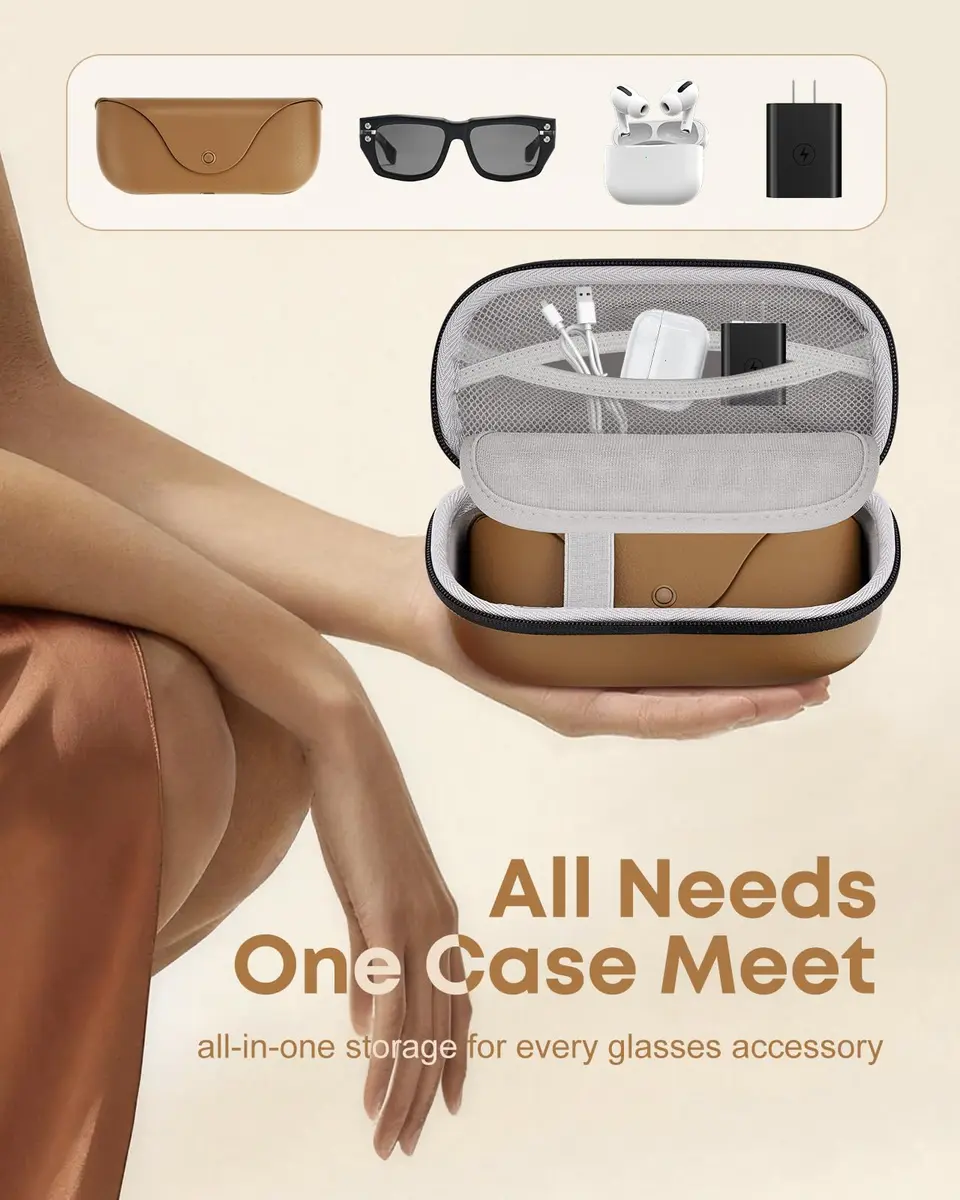 YINKECASE Hard Storage Case for Meta Ray-Ban/Oakley/Oho Smart Glasses | Shockproof Travel Organizer - view 6