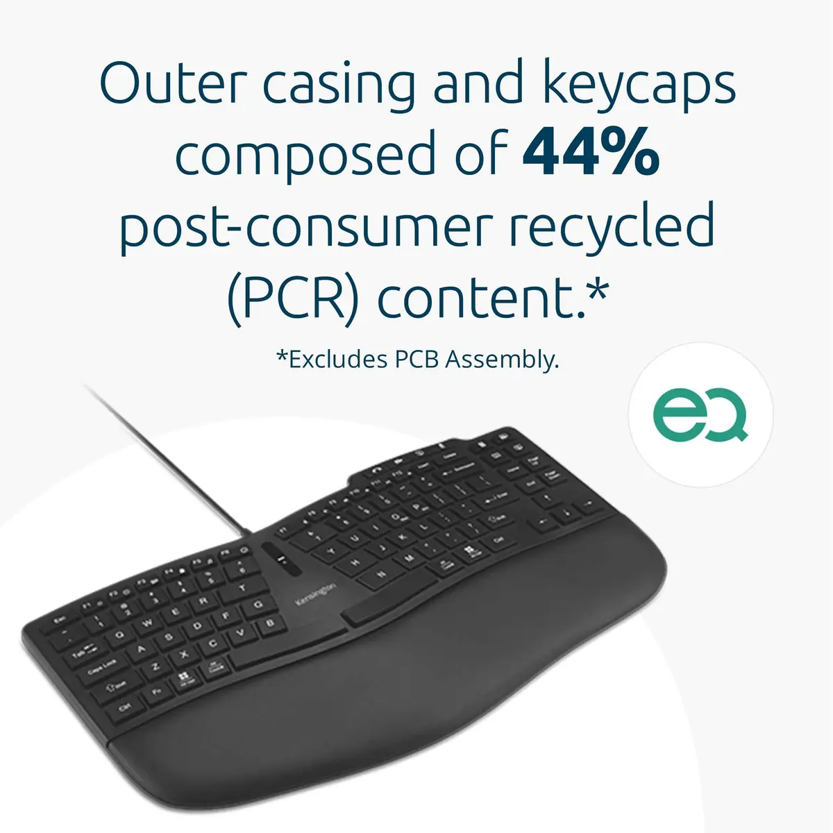 Kensington Pro Fit Ergo KB675 EQ TKL Wired Keyboard | Ergonomic, Programmable Keys, USB-A - view 6