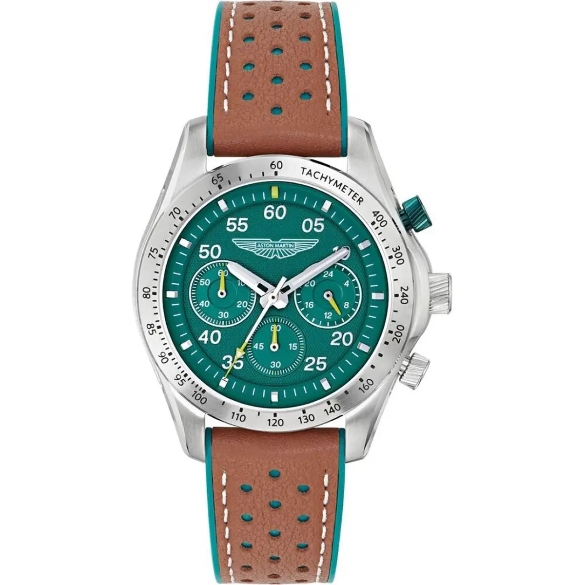 Aston Martin Unisex Chronograph Quartz Watch Aml Thrill SGT W | 42mm Stainless Steel Green Dial - main product image