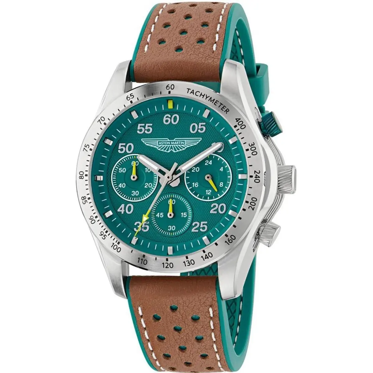 Aston Martin Unisex Chronograph Quartz Watch Aml Thrill SGT W | 42mm Stainless Steel Green Dial - view 4