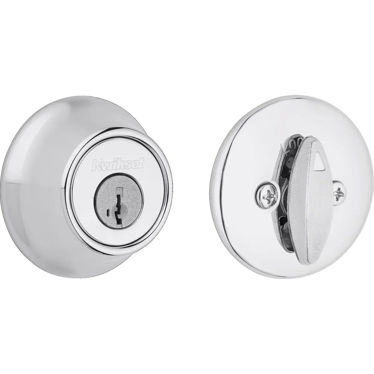 Kwikset 660 Series Deadbolt Lock Set with SmartKey Security, Polished Chrome | Grade 3 BHMA Certified - main product image