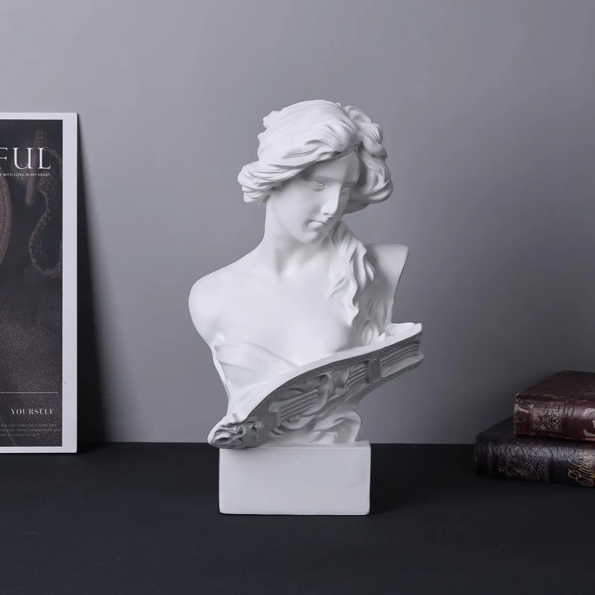 LCCCK White Greek Mythology Bust Statue Decor 29.7 cm (11.8") | Aphrodite Roman Goddess Figurine for Sketch Practice - view 7