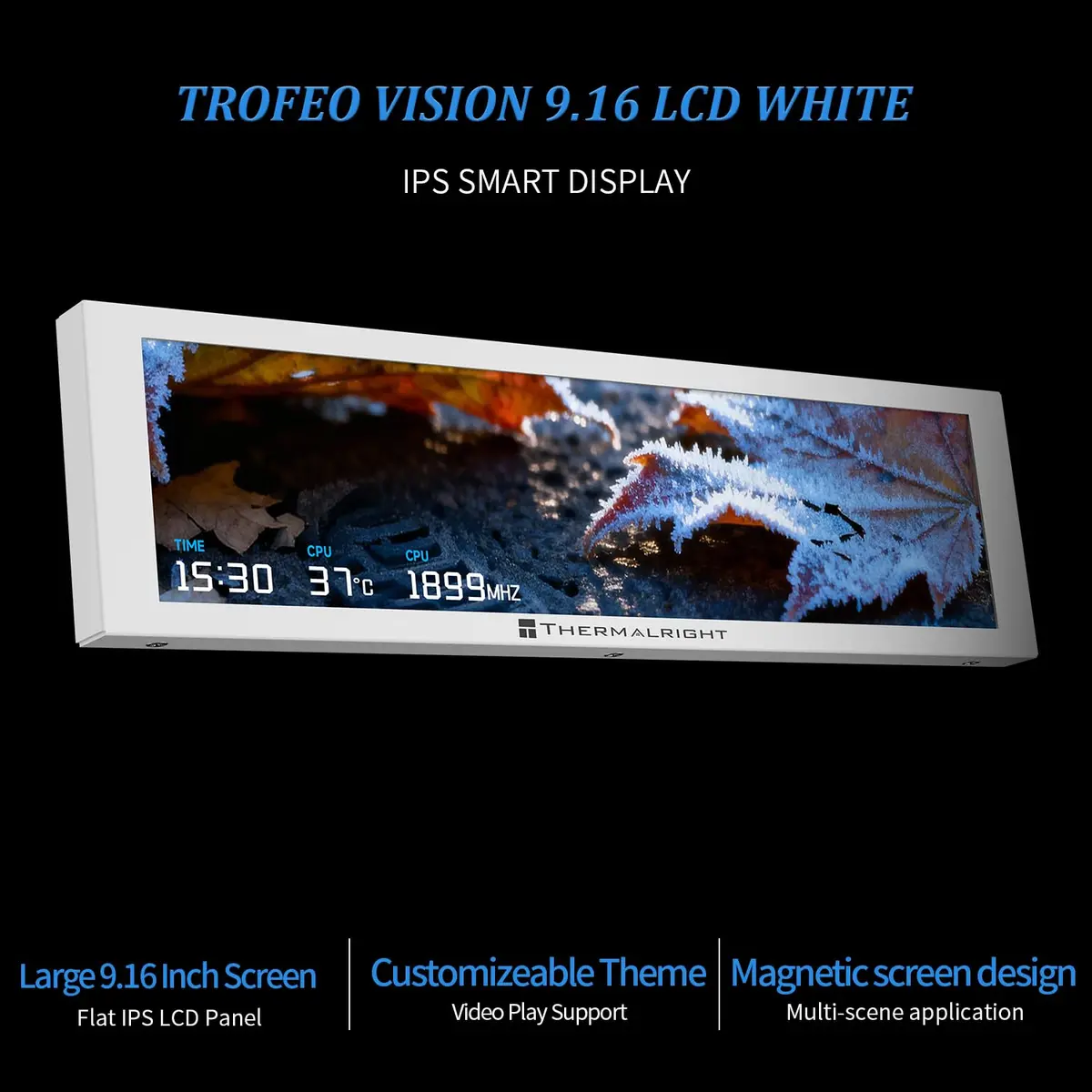 Thermalright Trofeo Vision 9.16 LCD White | 9.16-inch Full-Color LCD Display with USB-C - view 2