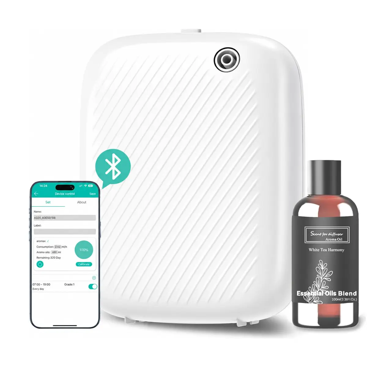 homnas Smart Waterless Essential Oil Diffuser 400ML | Large Room & Commercial Use - main product image