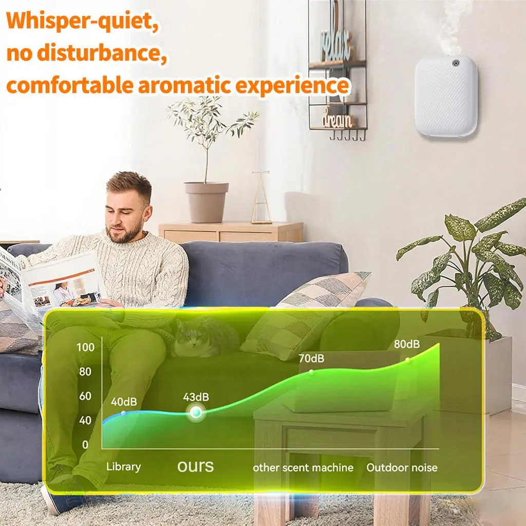 homnas Smart Waterless Essential Oil Diffuser 400ML | Large Room & Commercial Use - view 9