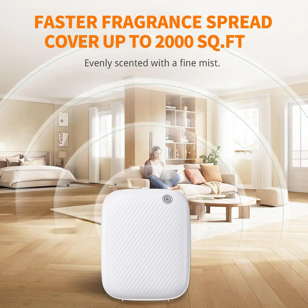 homnas Smart Waterless Essential Oil Diffuser 400ML | Large Room & Commercial Use - view 4