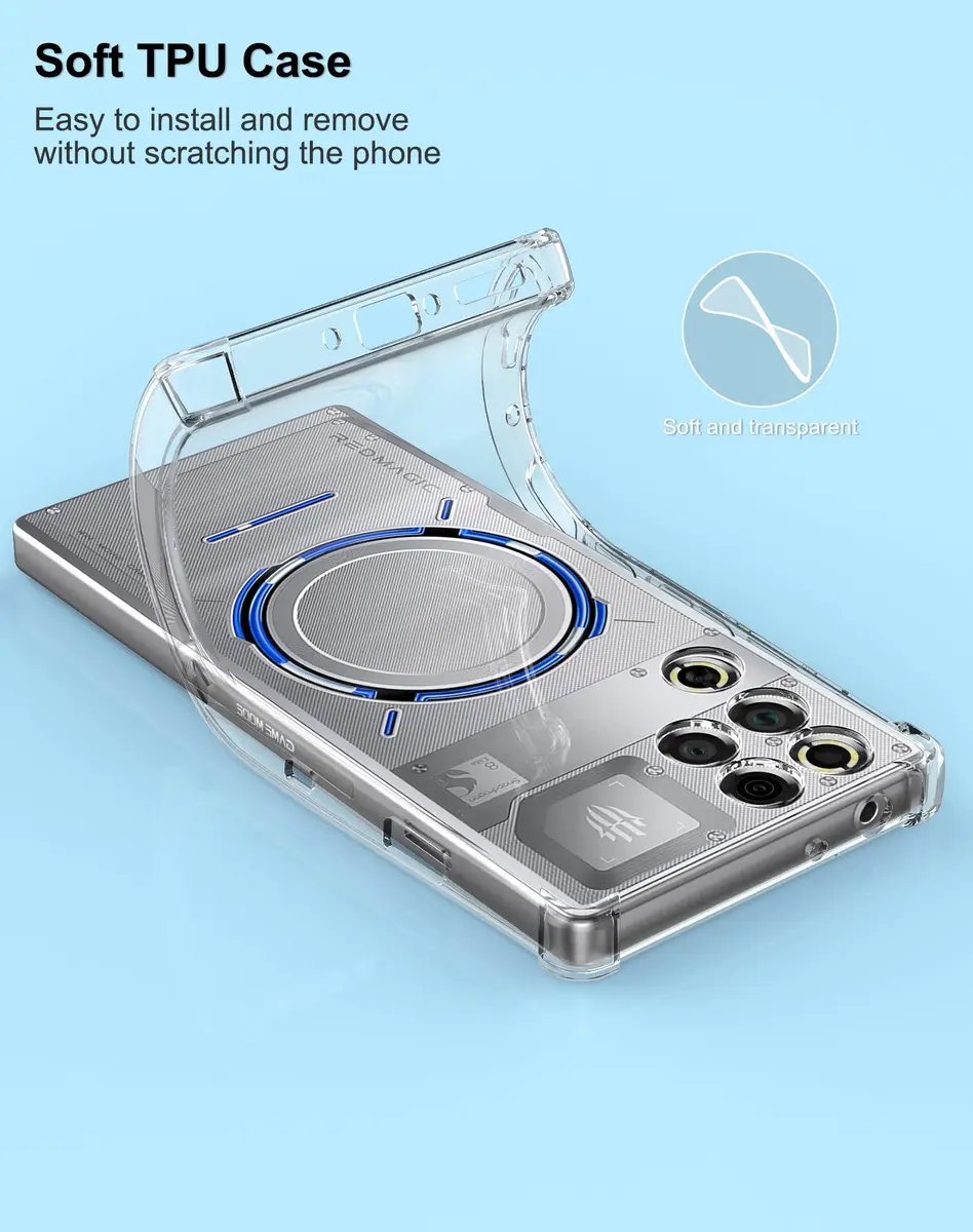 Cresee Case for Red Magic 11 Pro/11S Pro | Slim Shockproof TPU Cover, Transparent - view 5