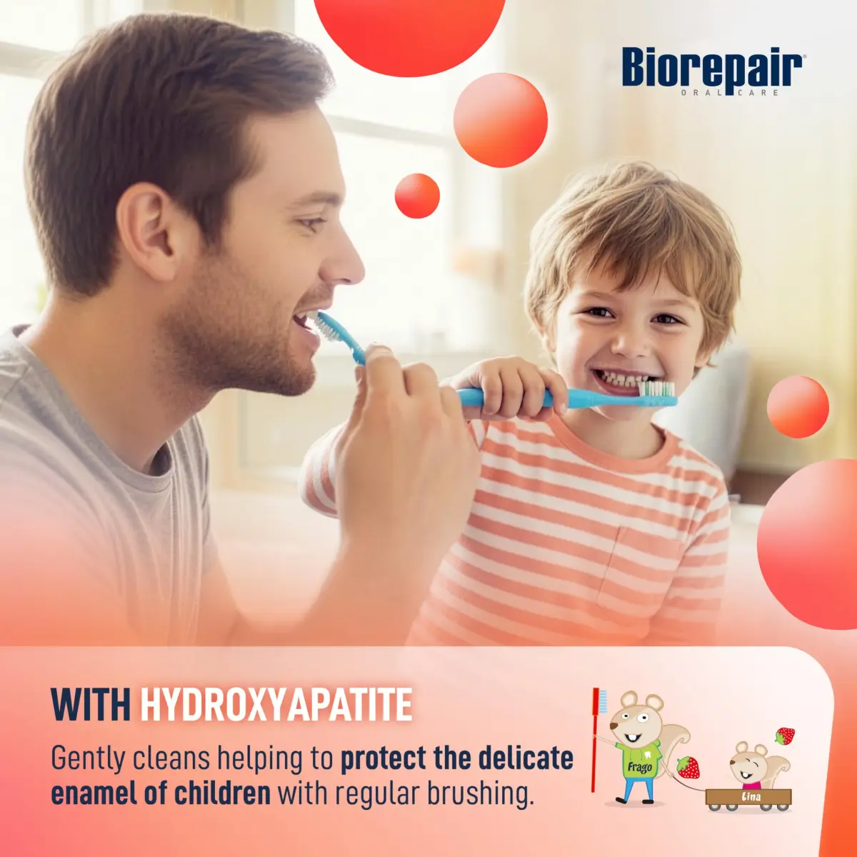Biorepair Kids Strawberry Fluoride-Free Toothpaste 63ml (2.12 Oz x12) | Gentle Enamel Protection for Ages 0-6 - view 3