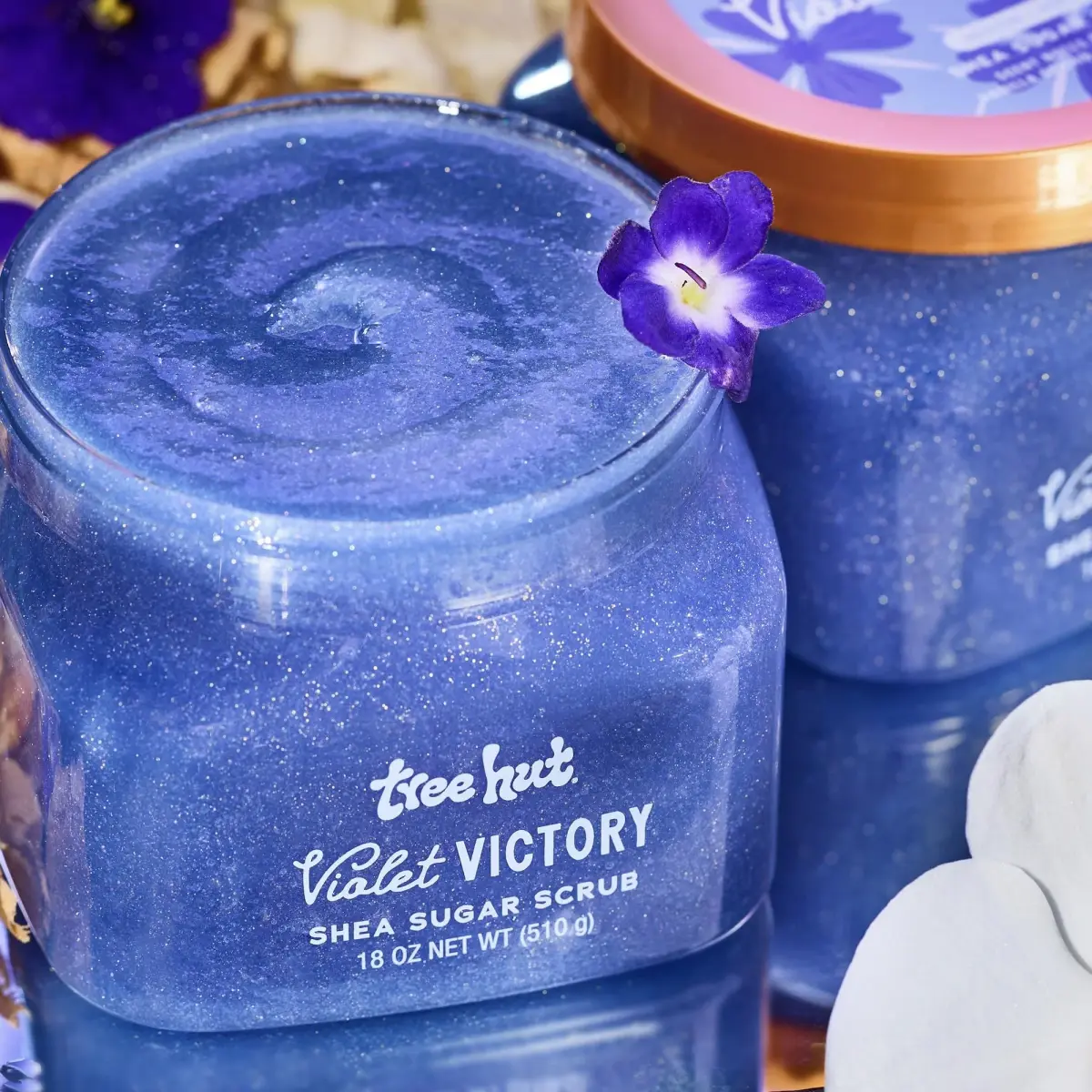Tree Hut Violet Victory Shea Sugar Body Scrub 510g (18 Oz) | Exfoliating & Nourishing with Shea Butter - view 4