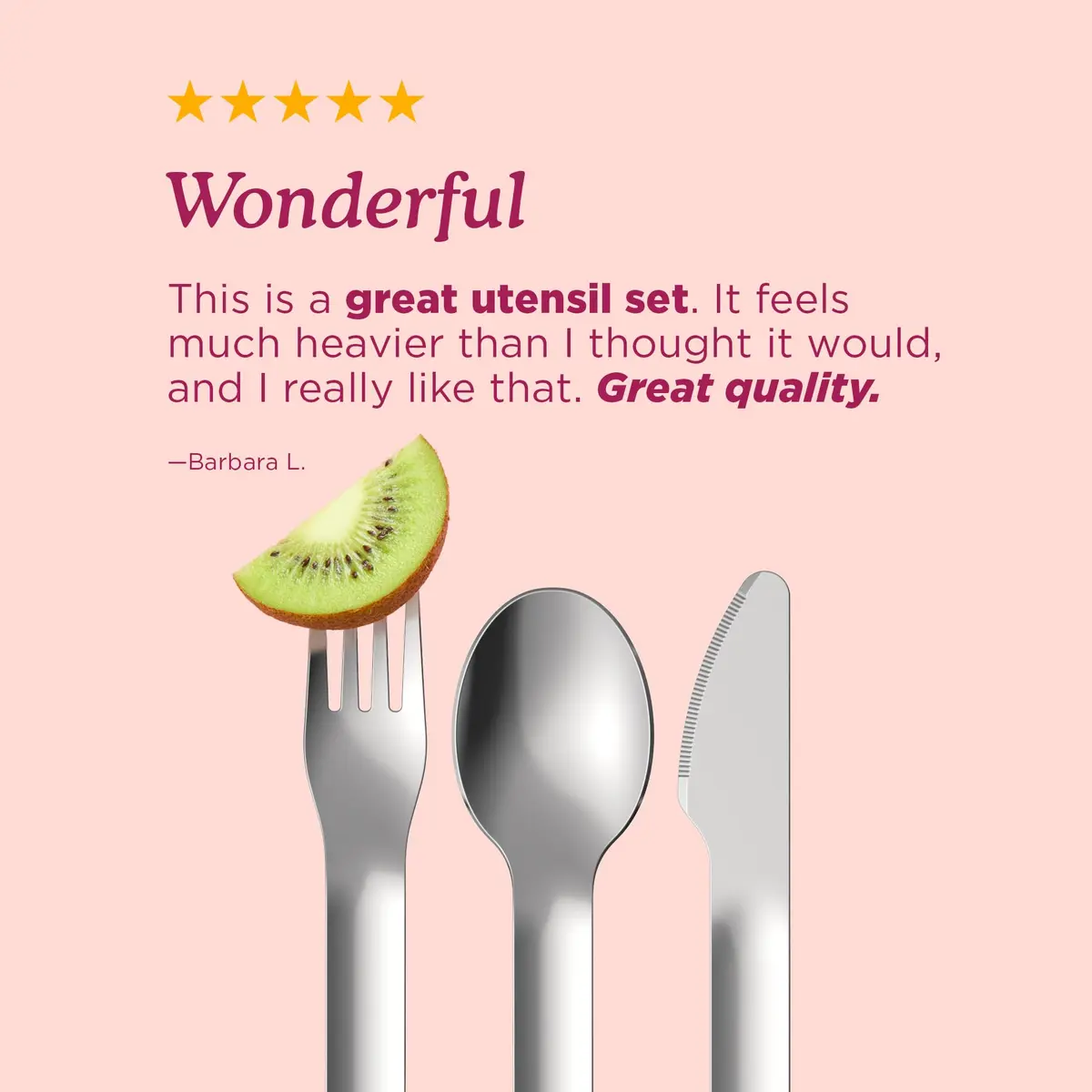 Zoku Pocket Utensil Set Stainless Steel Fork, Knife, and Spoon in Case Grey | Durable Food-Grade 18/8 Flatware for Travel & Camping - view 9