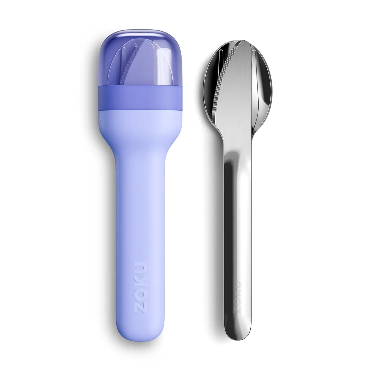 Zoku Pocket Utensil Set Stainless Steel Fork, Knife, and Spoon in Case Blue | Durable Food Grade 18/8 Stainless Steel - main product image