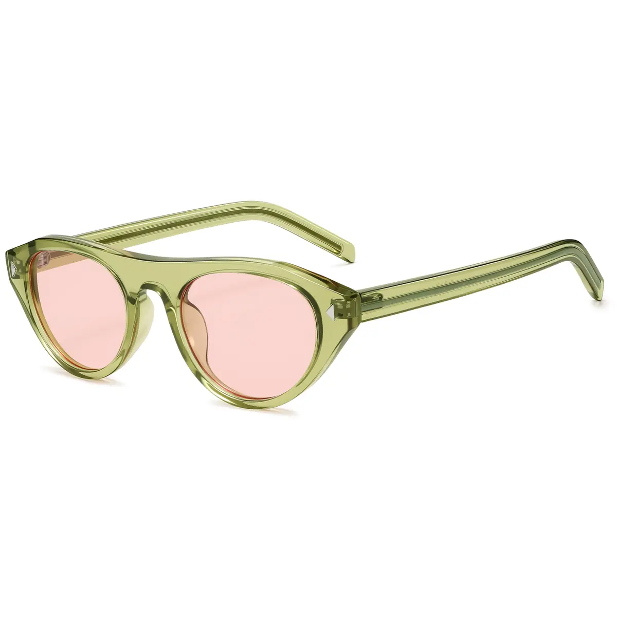 VANLINKER Retro Small Oval Cateye Sunglasses for Women Men VL9915 | UV400 Protection, Unisex Style - main product image