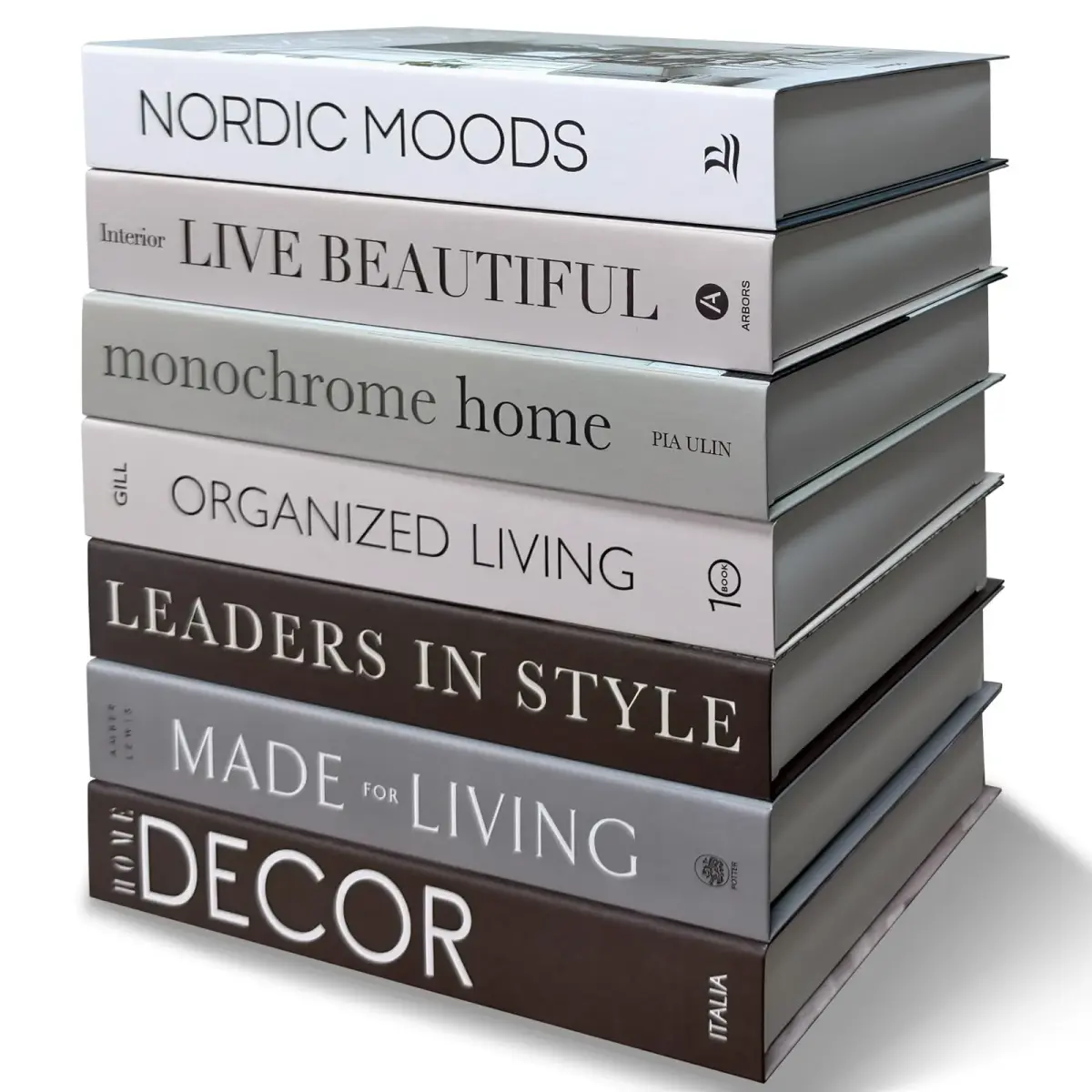 Gocelufe Decorative Books for Home Decor - 7 Pcs Fake Books for Decoration, Faux Stack for Bookshelf, Coffee Table, Designer Decor Set - main product image