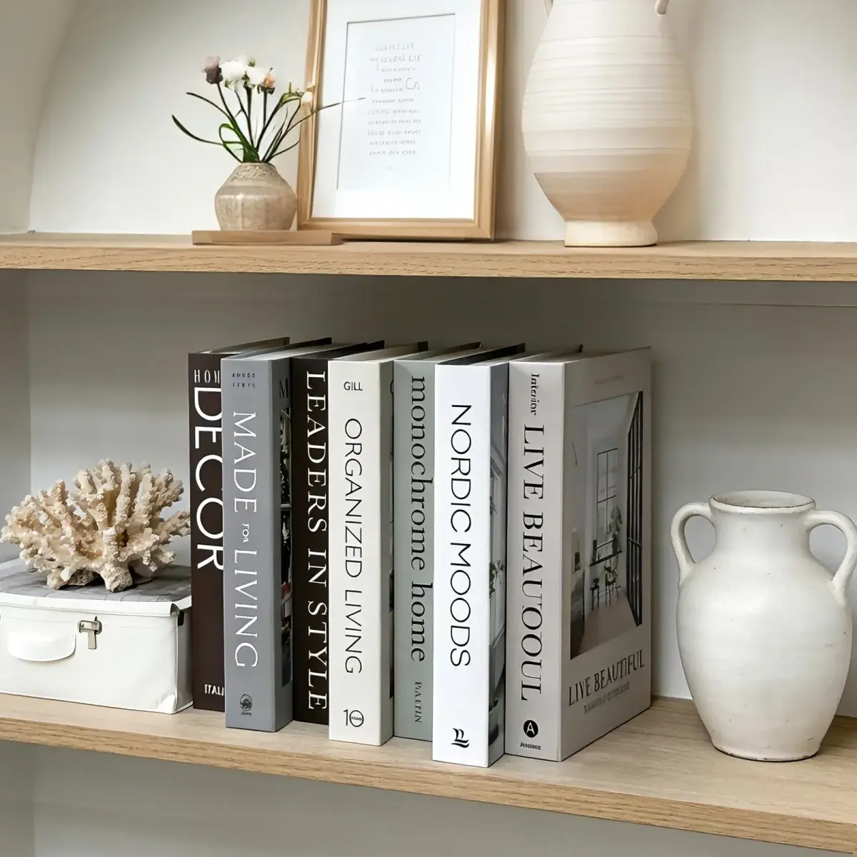 Gocelufe Decorative Books for Home Decor - 7 Pcs Fake Books for Decoration, Faux Stack for Bookshelf, Coffee Table, Designer Decor Set - view 4