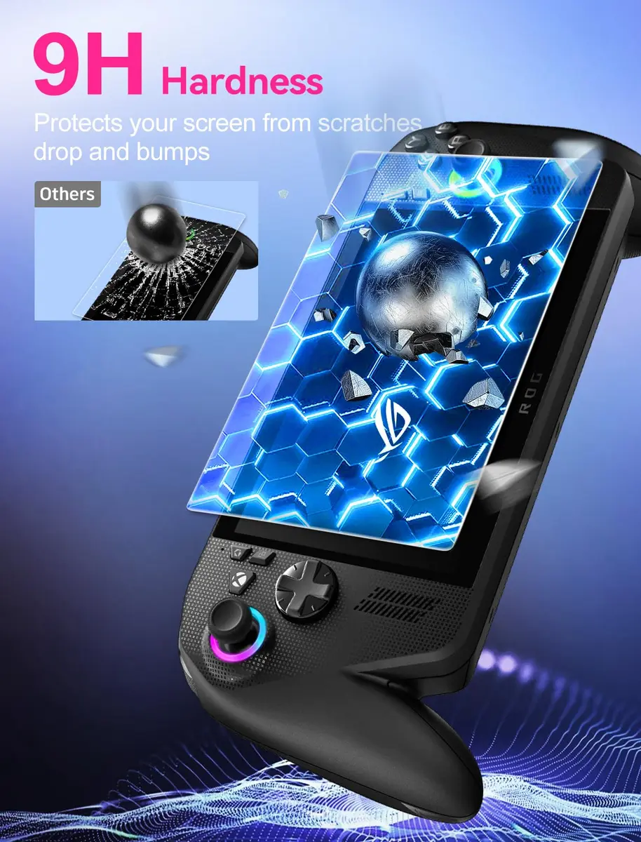 ivoler HD Clear Screen Protector for ASUS ROG Xbox Ally & Ally X 7.0'' | Tempered Glass Full Coverage, Anti-Scratch, Ultra HD - view 5