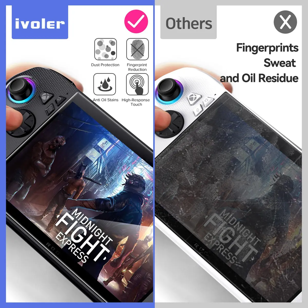 ivoler HD Clear Screen Protector for ASUS ROG Xbox Ally & Ally X 7.0'' | Tempered Glass Full Coverage, Anti-Scratch, Ultra HD - view 7