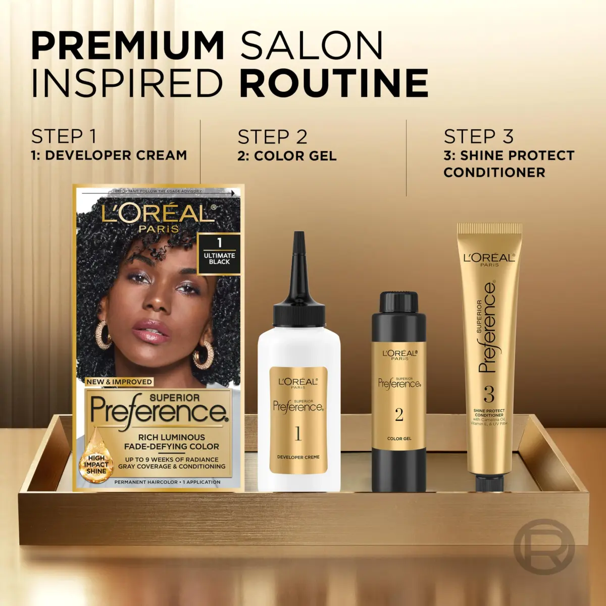 L'Oreal Paris Superior Preference 2BL Blue Black Permanent Hair Color | Fade-Defying Shine System - view 3