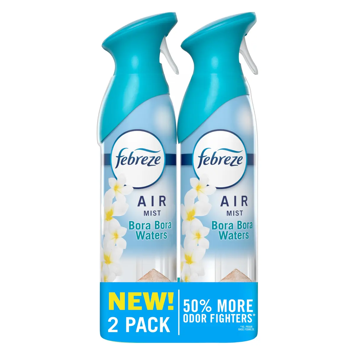 Febreze Air Mist Bora Bora Waters Scent Room Freshener Spray 480ml (16.2 Fl Oz) Pack of 2 | Odor Eliminator for Home, Bathroom, Kitchen, Office - main product image