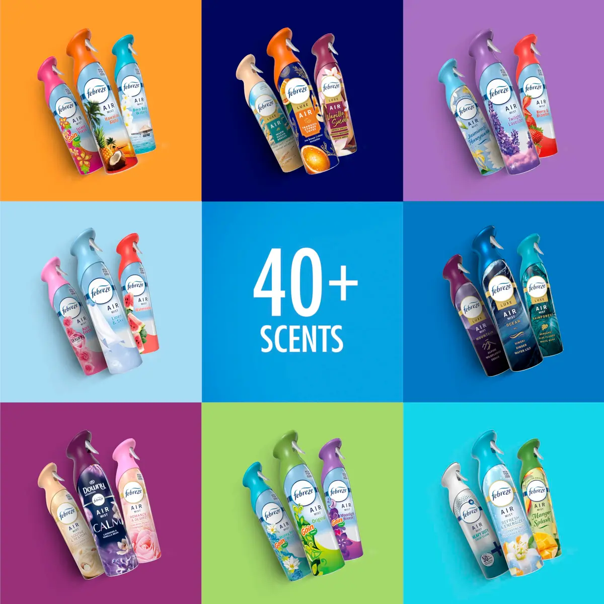 Febreze Air Mist Bora Bora Waters Scent Room Freshener Spray 480ml (16.2 Fl Oz) Pack of 2 | Odor Eliminator for Home, Bathroom, Kitchen, Office - view 9