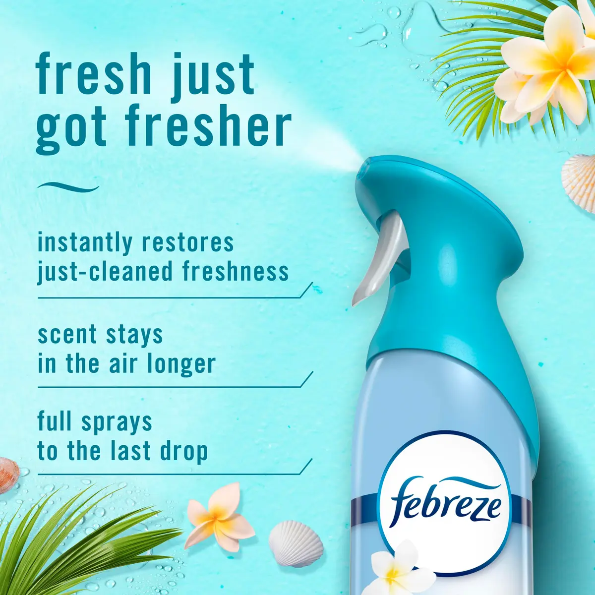 Febreze Air Mist Bora Bora Waters Scent Room Freshener Spray 480ml (16.2 Fl Oz) Pack of 2 | Odor Eliminator for Home, Bathroom, Kitchen, Office - view 3