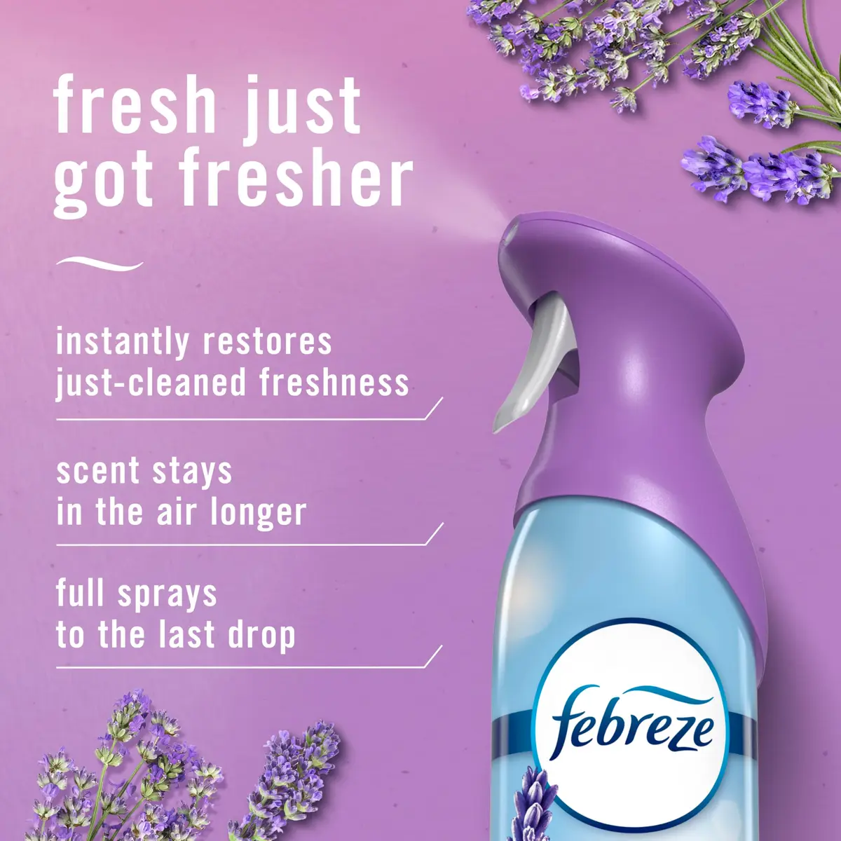 Febreze Air Mist Twilight Lavender Scent Room Spray 490ml (16.2 Fl Oz) | Odor Fighting Air Freshener - view 3