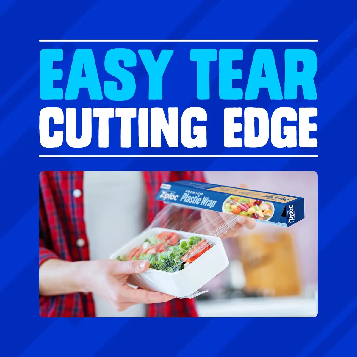 Ziploc Wrap Food Storage 100 Sq Ft Roll | Protects Food on Glass, Plastic, Metal Surfaces - view 5