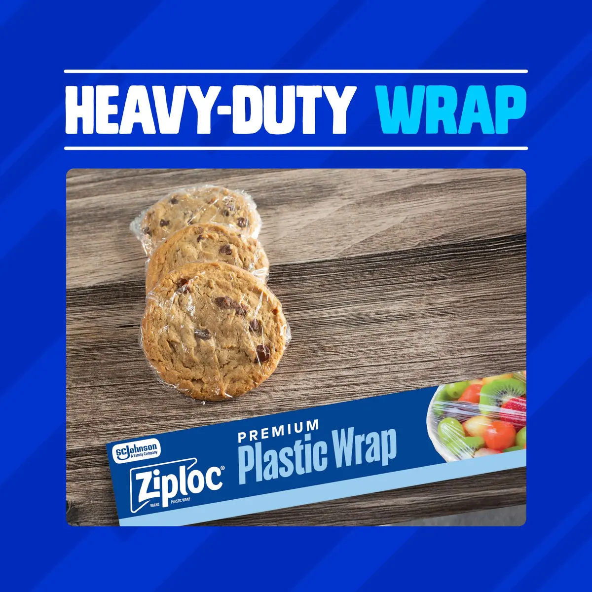 Ziploc Wrap Food Storage 100 Sq Ft Roll | Protects Food on Glass, Plastic, Metal Surfaces - view 6